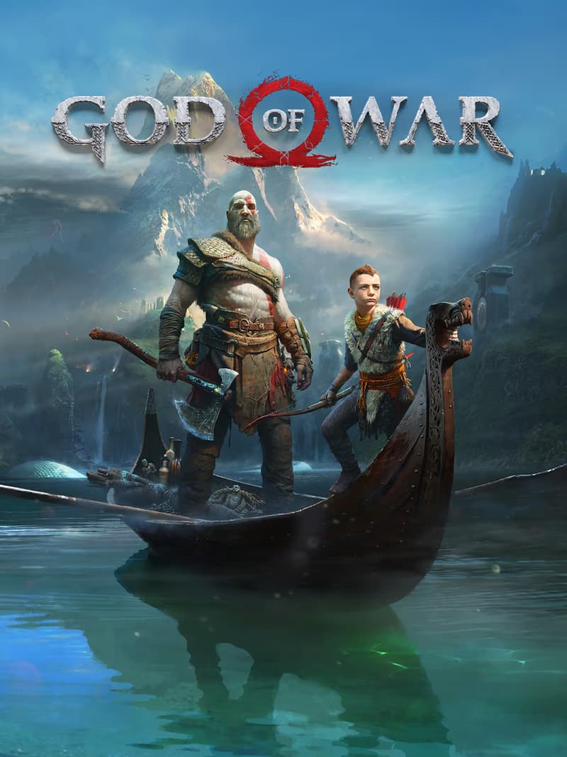 Kratos et Atreus dans un paysage nordique de God of War