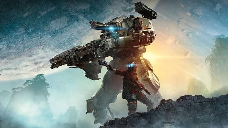 Action effrénée entre un pilote et son Titan dans Titanfall 2