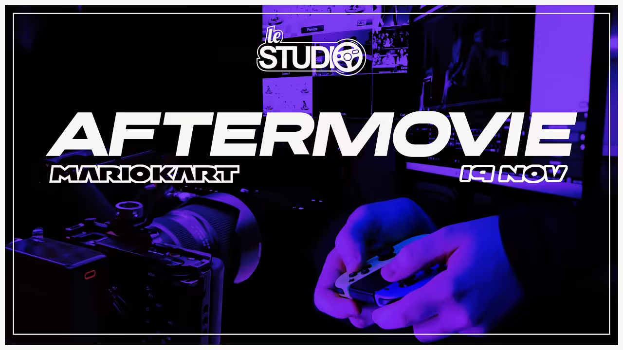 Miniature officielle de la vidéo aftermovie Mario Kart — Le Studio Tournament