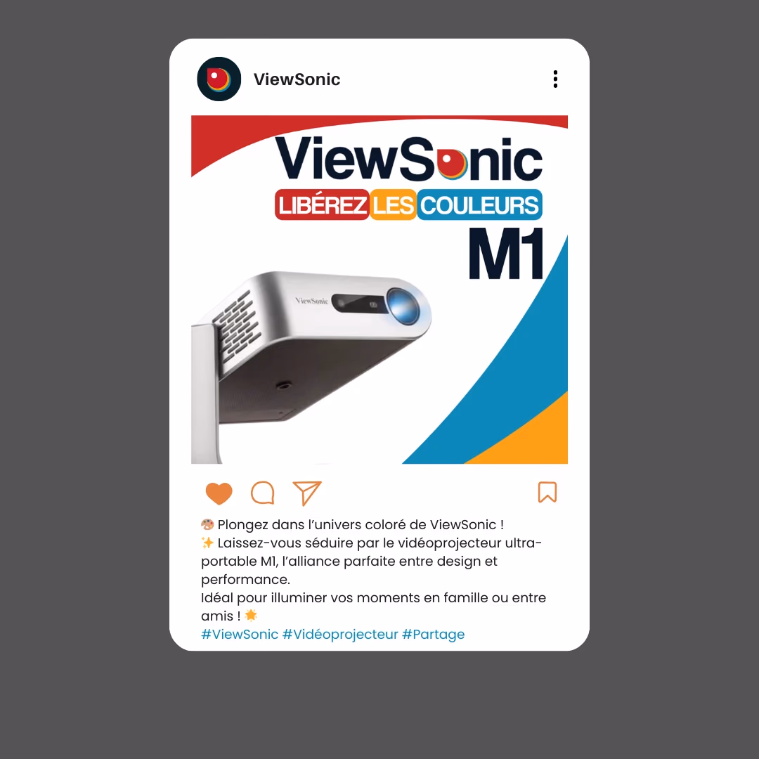 Post Instagram pour la campagne Viewsonic
