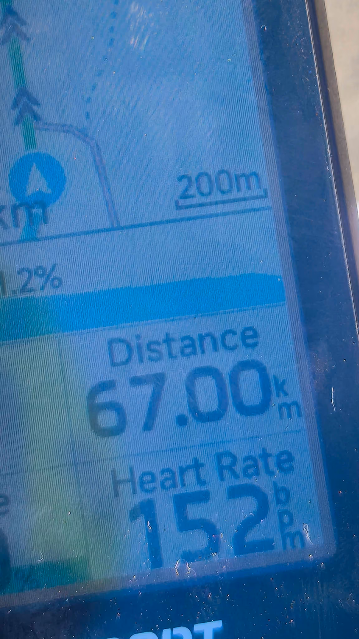 4 septembre · Le compteur après 67 kilomètres